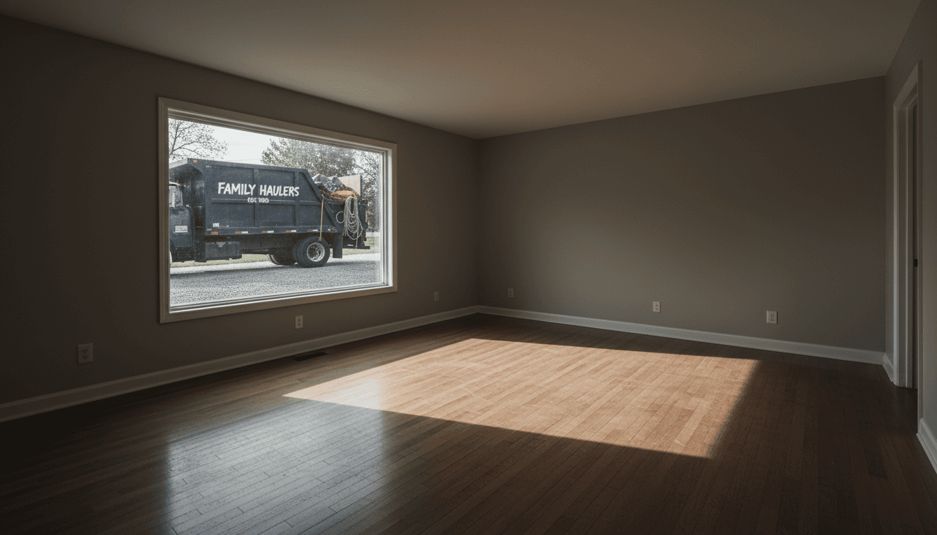Clean empty room after junk removal